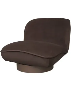 Designové křeslo Nua velur hnědé