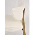 Designová jídelní židle Modig M3-14 bouclé bílá/zlatá