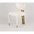 Designová jídelní židle Modig M3-14 bouclé bílá/zlatá