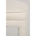 Designová jídelní židle Modig M3-14 bouclé bílá/zlatá