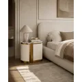 Noční stolek Stilig ST915FL 60 cm levý béžový/mramor