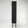 Knihovna Adesso 90 cm z masivu hnědý/černý
