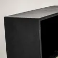 Knihovna Adesso 90 cm z masivu hnědý/černý