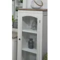 Vitrína Rimini 48 cm z masivu bílá/tmavě hnědá