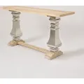 Konzolový stolek Glamour 160 cm z masivu hnědý/chrom