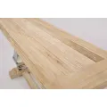 Konzolový stolek Glamour 160 cm z masivu hnědý/chrom