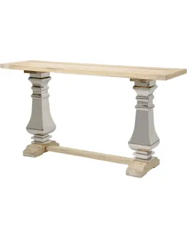 Konzolový stolek Glamour 160 cm z masivu hnědý/chrom