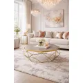 Konferenční stolek Glamour 106 cm zlatý/šedý