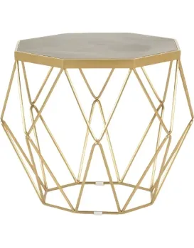 Konferenční stolek Glamo 68 cm zlatý/šedý