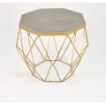 Konferenční stolek Glamo 68 cm zlatý/šedý