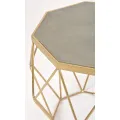 Konferenční stolek Glamo 68 cm zlatý/šedý