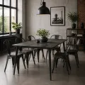 Jídelní stůl Capella 200 cm z masivu šedý/grafit