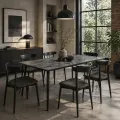 Jídelní stůl Capella 200 cm z masivu šedý/grafit