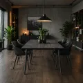 Jídelní stůl Capella 200 cm z masivu šedý/grafit