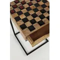 Šachový stolek Avola 42 cm z masivu hnědý/černý