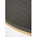 Konferenční stolek Seville 90 cm z masivu černý/zlatý