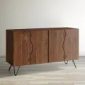 Komoda Avola 137 cm z masivu černá/ořech