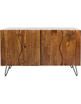 Komoda Avola 137 cm z masivu černá/ořech