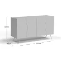 Komoda Avola 137 cm z masivu černá/ořech