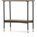 Odkládací stolek Maze 60 cm z masivu hnědý/černý