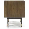 TV stolek Maze 160 cm z masivu hnědý/černý
