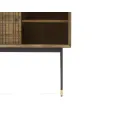 Komoda Maze 85 cm z masivu hnědá/černá