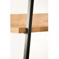 Knihovna Indus 90 cm z masivu dub přírodní/grafit
