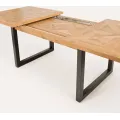 Jídelní rozkládací stůl Indus 190/240 cm z masivu dub přírodní/grafit