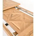 Jídelní rozkládací stůl Indus 190/240 cm z masivu dub přírodní/grafit