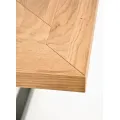 Jídelní rozkládací stůl Indus 190/240 cm z masivu dub přírodní/grafit