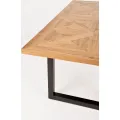 Jídelní rozkládací stůl Indus 190/240 cm z masivu dub přírodní/grafit