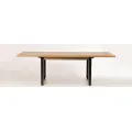 Jídelní rozkládací stůl Indus 190/240 cm z masivu dub přírodní/grafit