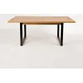 Jídelní rozkládací stůl Indus 190/240 cm z masivu dub přírodní/grafit