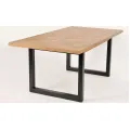 Jídelní rozkládací stůl Indus 190/240 cm z masivu dub přírodní/grafit