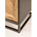 TV stolek Indus 133 cm z masivu dub přírodní/grafit