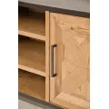 TV stolek Indus 133 cm z masivu dub přírodní/grafit