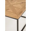 Konferenční stolek Indus 114 cm z masivu dub přírodní/grafit