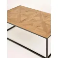 Konferenční stolek Indus 114 cm z masivu dub přírodní/grafit