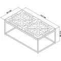 Konferenční stolek Indus 114 cm z masivu dub přírodní/grafit