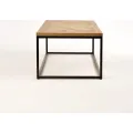 Konferenční stolek Indus 114 cm z masivu dub přírodní/grafit