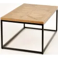 Konferenční stolek Indus 114 cm z masivu dub přírodní/grafit