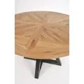 Jídelní stůl Indus 125 cm z masivu dub přírodní/grafit