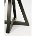 Jídelní stůl Indus 125 cm z masivu dub přírodní/grafit