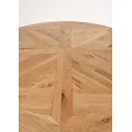 Jídelní stůl Indus 125 cm z masivu dub přírodní/grafit