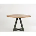 Jídelní stůl Indus 125 cm z masivu dub přírodní/grafit