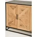 Komoda Indus 160 cm z masivu dub přírodní/grafit