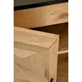 Komoda Indus 160 cm z masivu dub přírodní/grafit