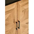 Komoda Indus 160 cm z masivu dub přírodní/grafit
