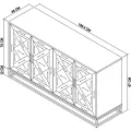 Komoda Indus 160 cm z masivu dub přírodní/grafit