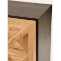 Komoda Indus 117 cm z masivu dub přírodní/grafit